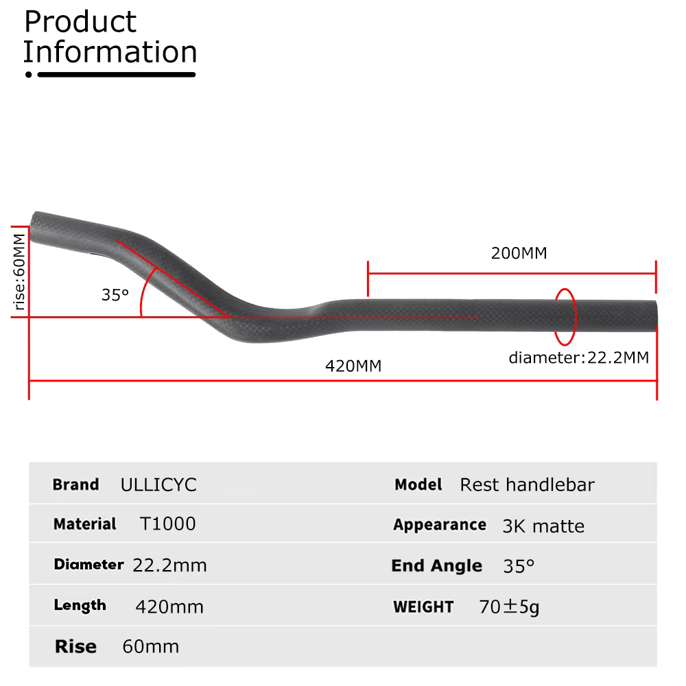 Corde LICYC-Guidon de vélo de route TriDuvet contre la montre, assistance de vélo entièrement en carbone 3K, rallonge de guidon aérodynamique avec clip, 35 °, 55 °