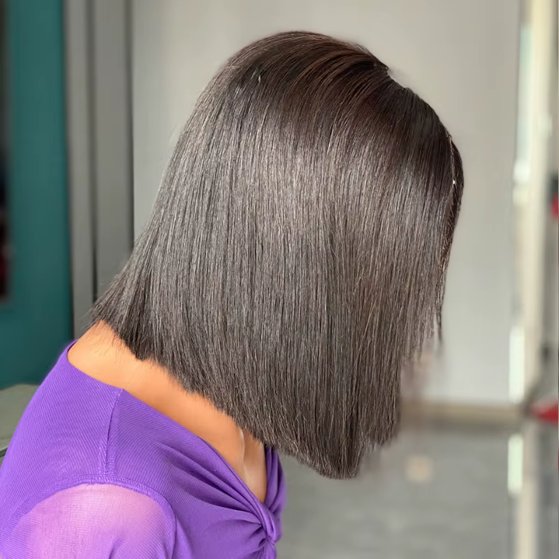 Grande - Valeur DD Bone Straight 4x4 Lace Wig. Cheveux humains vierges Remy de haute qualité