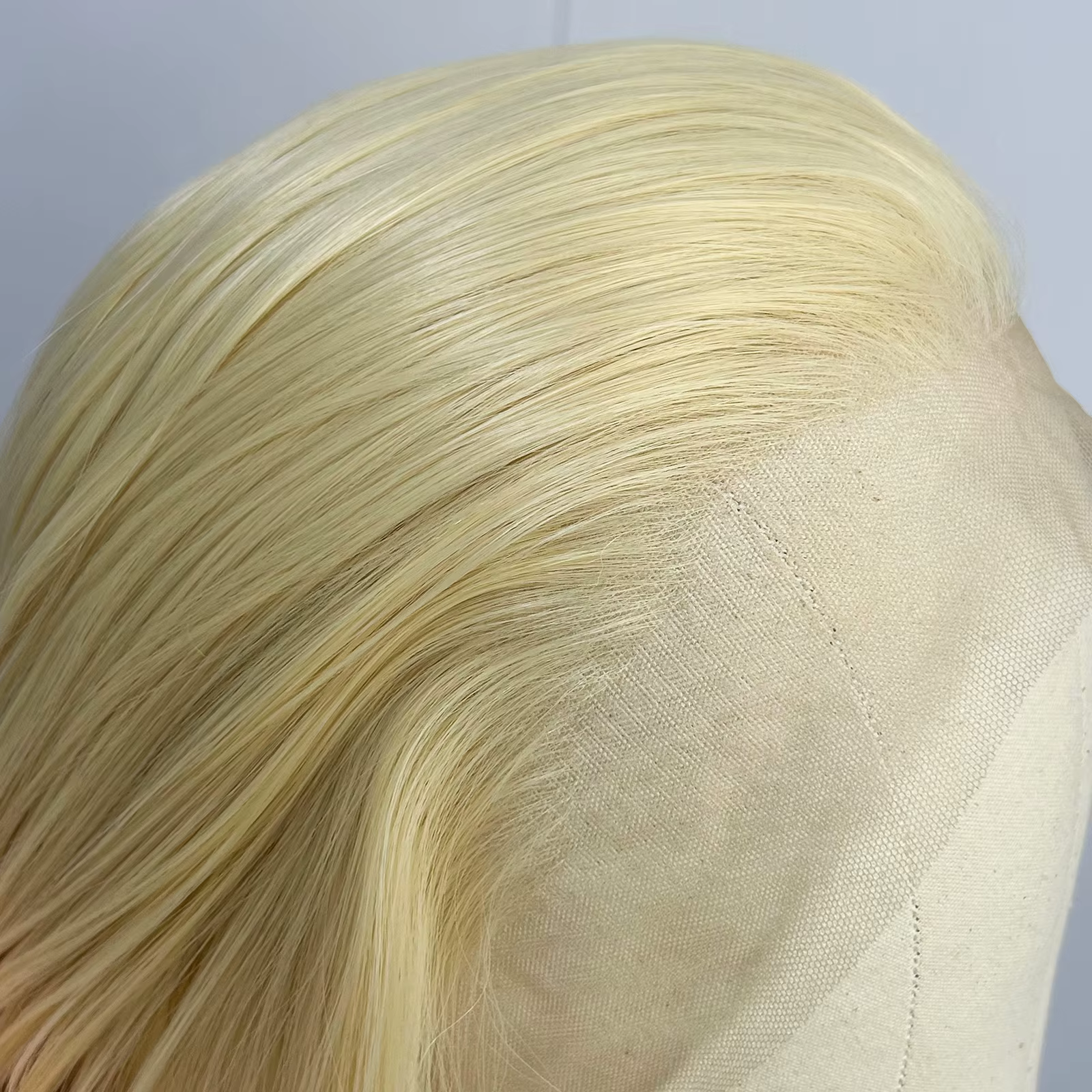Perruque Lace Front Wig synthétique longue bouclée ondulée Blonde 613