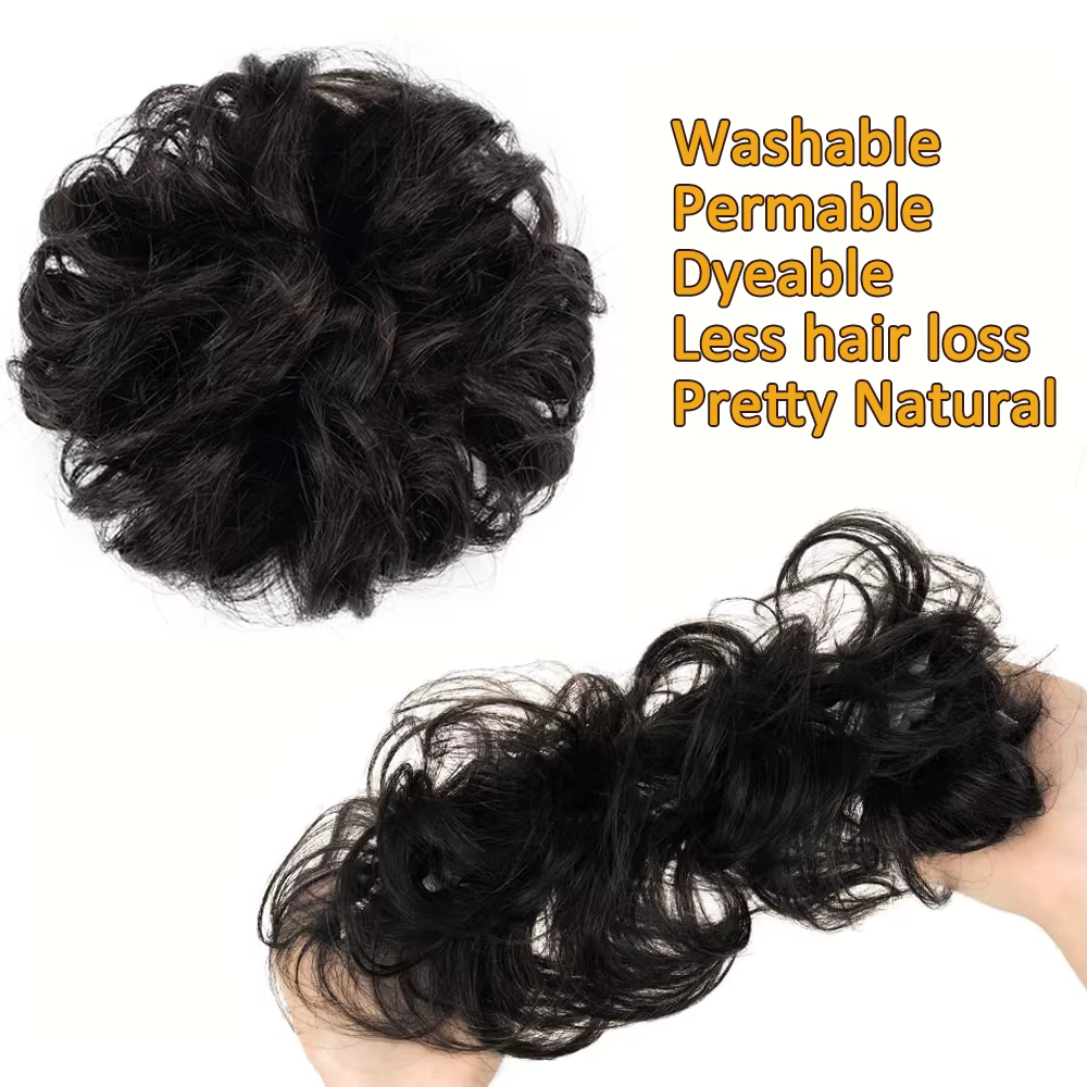 Extensions de chignon bouclé Newmi 100 % cheveux humains naturels pour femme