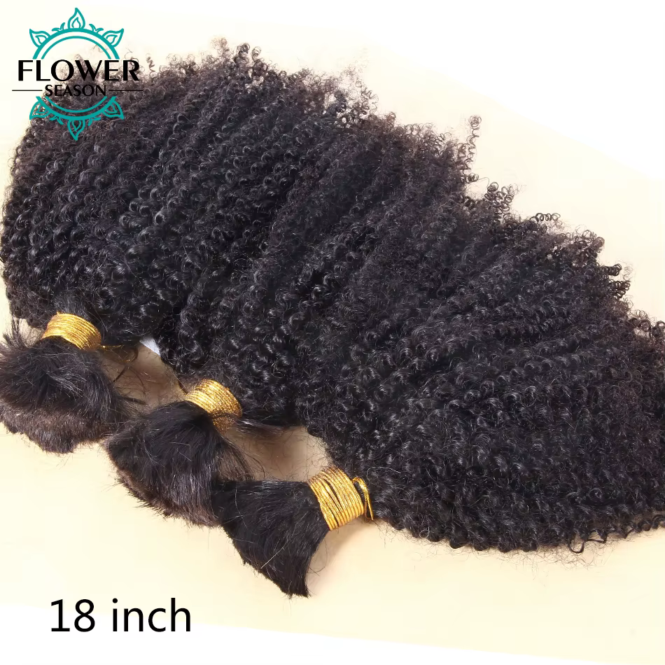 Afro Kinky Curly Human Hair Bulk