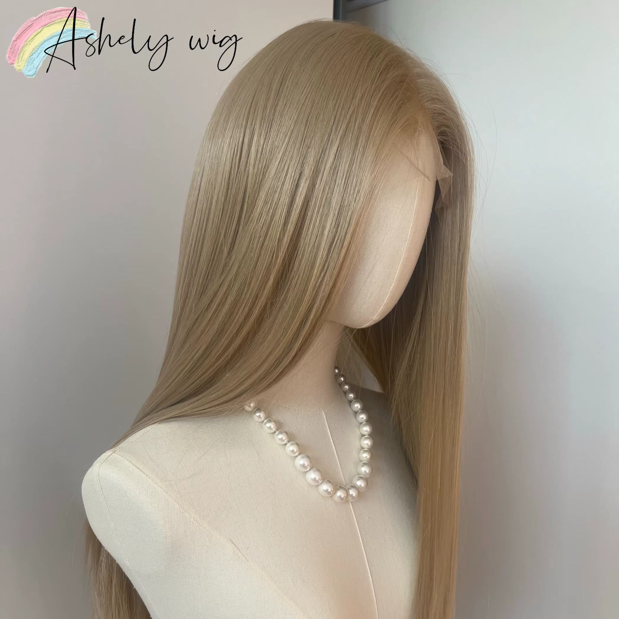 Perruque Lace Front Wig synthétique lisse et longue