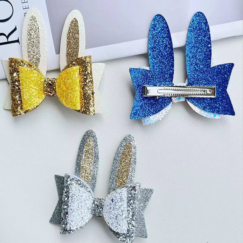 Nœuds de cheveux à paillettes du père noël