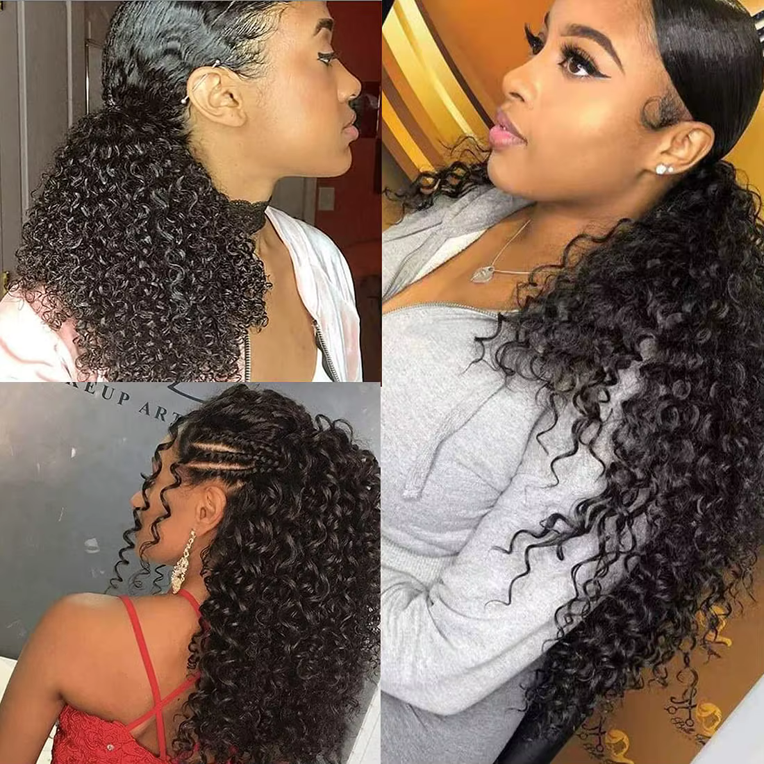 Queue de cheval en cheveux humains naturels pour femmes