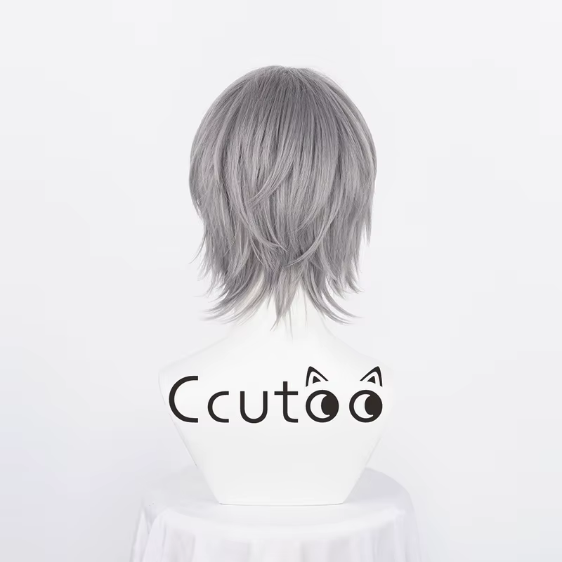 Perruque de cosplay courte Dante Game, cheveux gris argentés, cosplay de degré de chaleur, olympiques d'Halloween Cos, perruques synthétiques, bonnet de perruque, nouveau