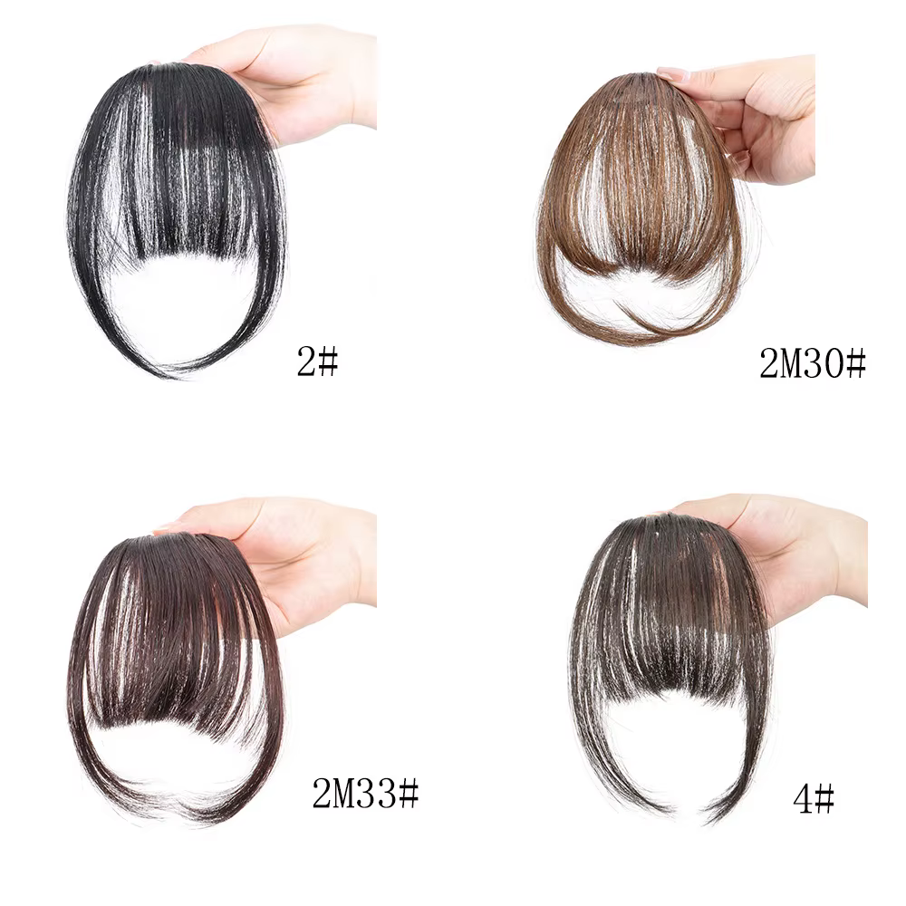 Perruque à frange à clipser | Cheveux synthétiques