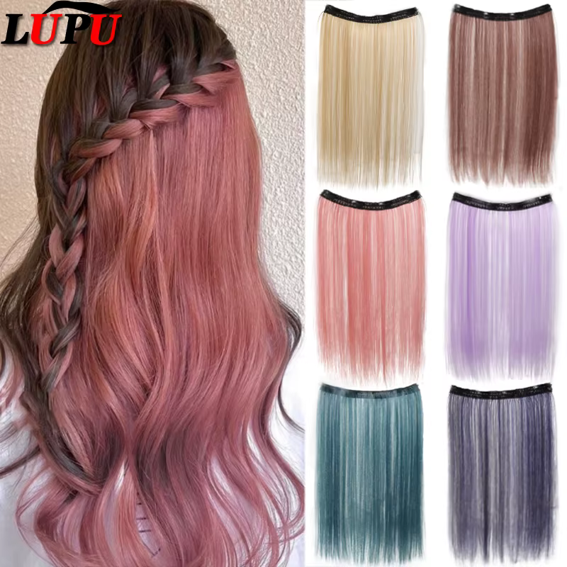 Extensions de cheveux colorés 20 pouces couleur droite pince sur Extension