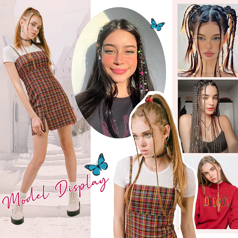 Extensions de cheveux tressés à Clip