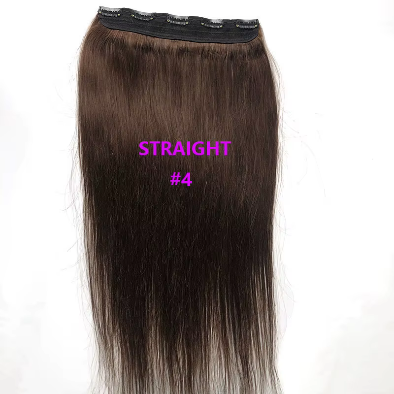 Extensions de cheveux humains à clips pour femmes