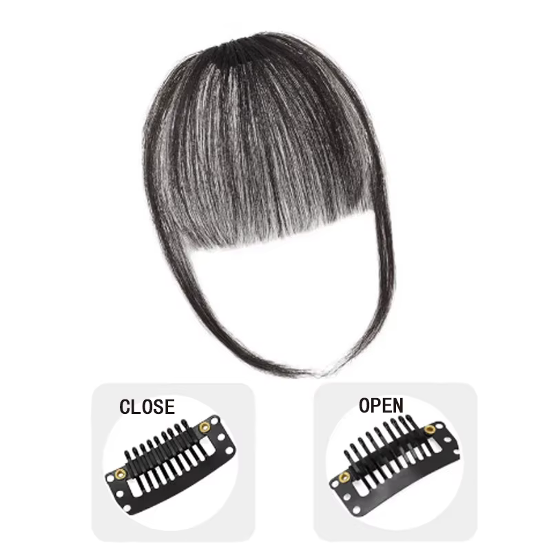 H & STAR synthétique 3D court Air cheveux frange avec pince dans les Extensions