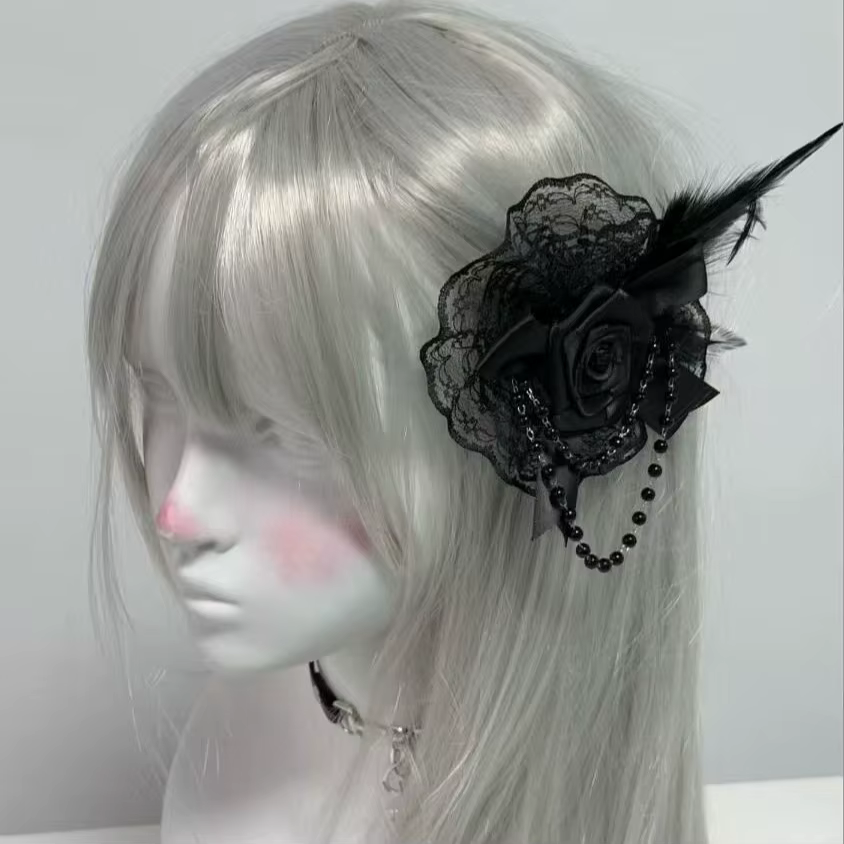 Accessoires pour cheveux Lolita gothiques rétro foncé