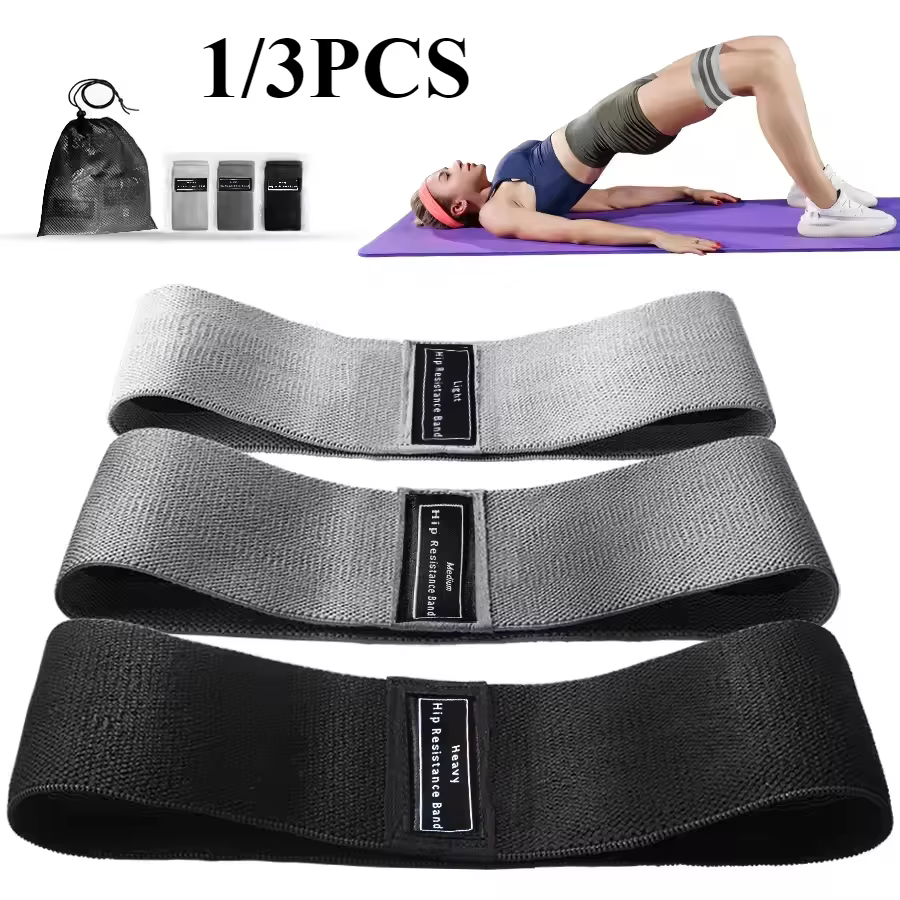 Bandes de Résistance Élastiques en Tissu pour Fessiers et Cuisses, Cercles de Squat, Bandes de Fitness, Boucles d'Exercice, Équipement de Yoga et de Gym