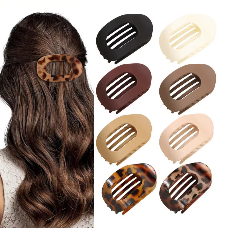Pinces à cheveux elliptiques plates 2 pièces