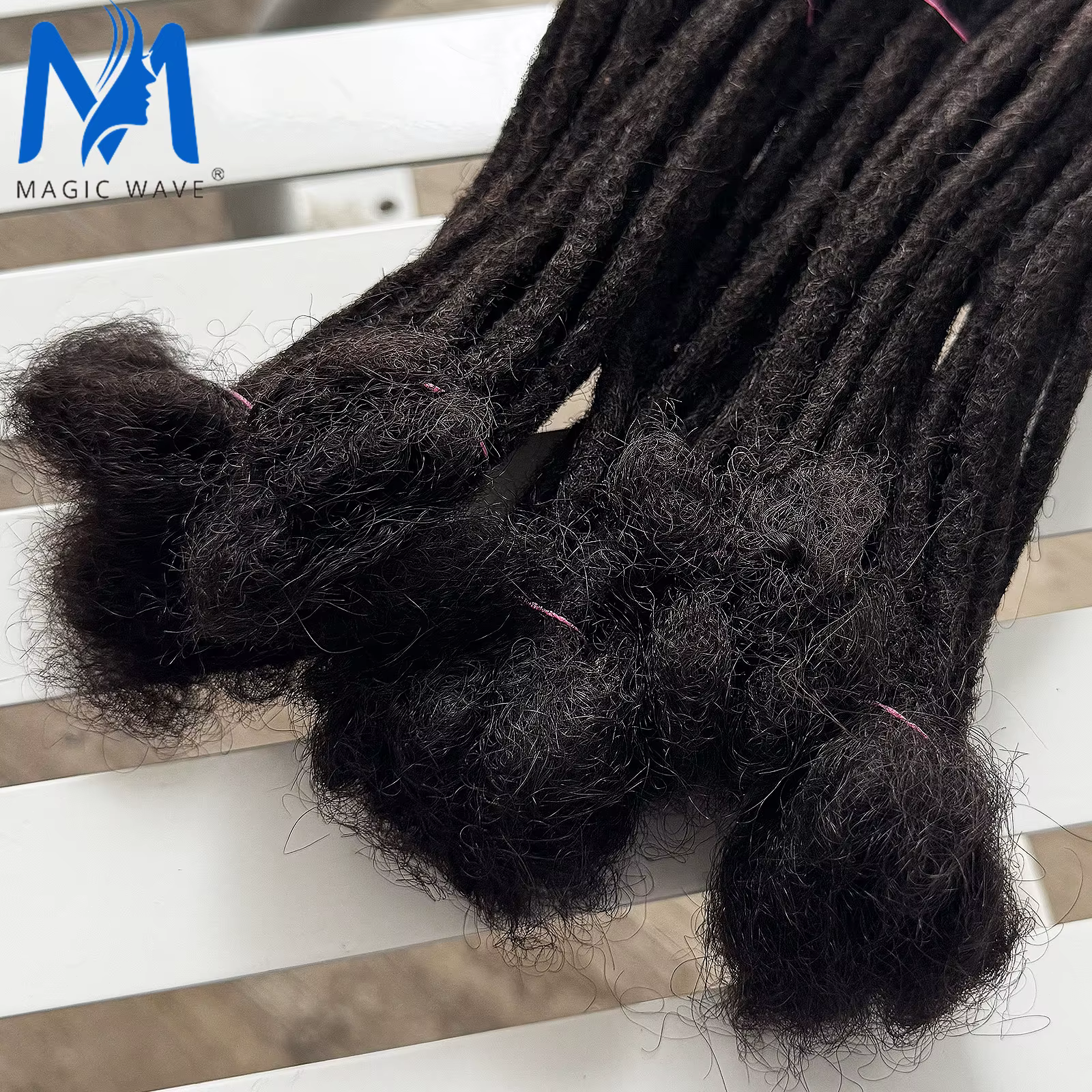8-14 pouces Locs Dreadlock Extension cheveux humains avec extrémités bouclées 100% Permanent Huamn Hair Loc