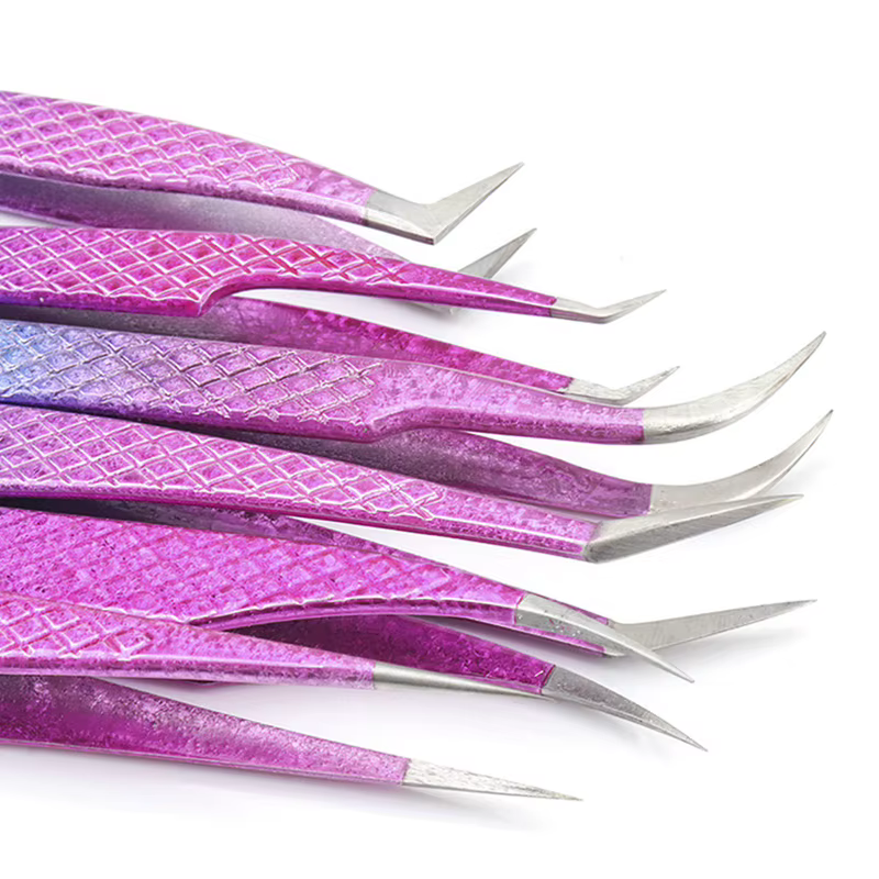 Pince à épiler professionnelle pour extensions de cils