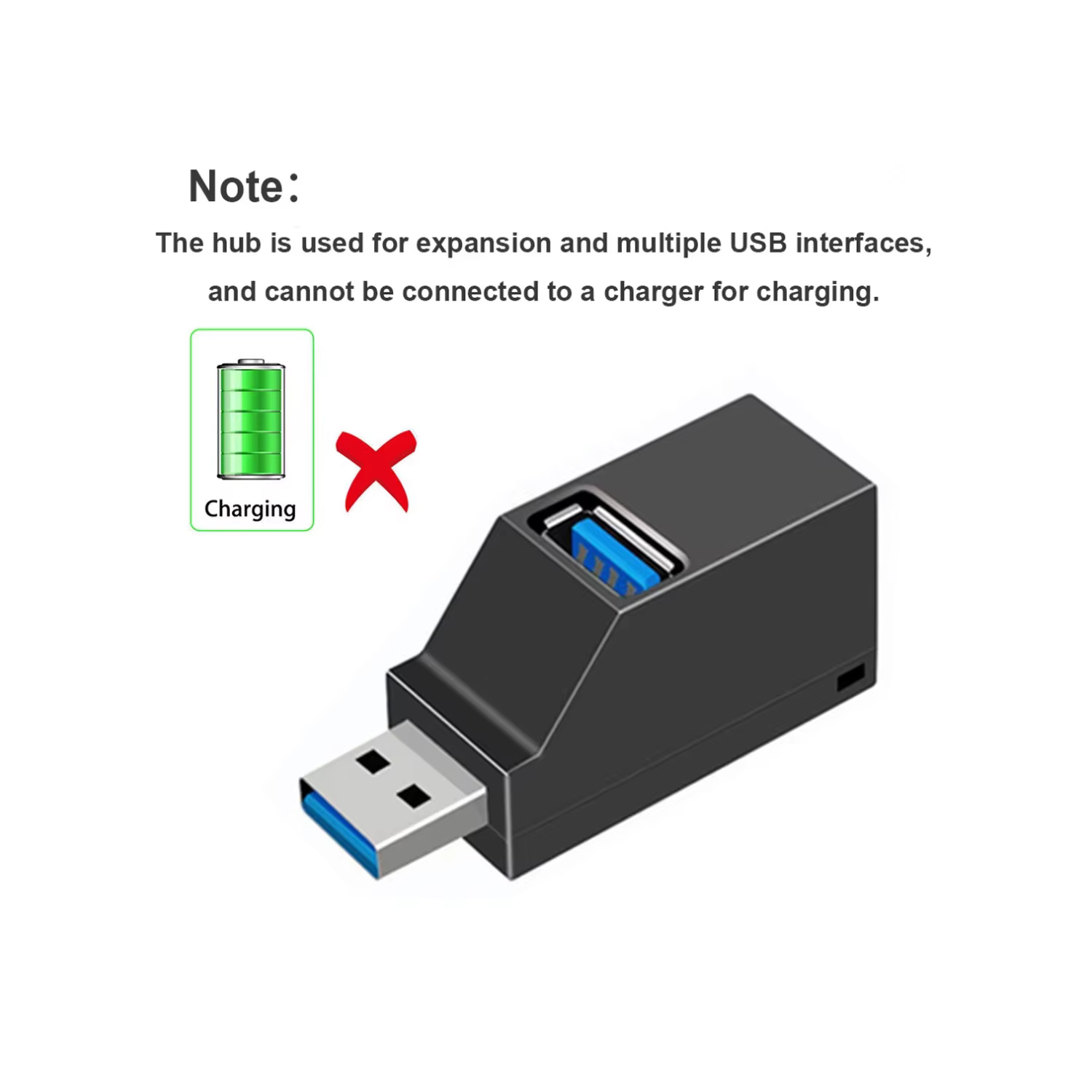 Adaptateur HUB USB 3.0, Mini boîtier répartiteur 1 à 3 ports, USB 2.0 haute vitesse pour PC portable, lecteur de carte U Disk