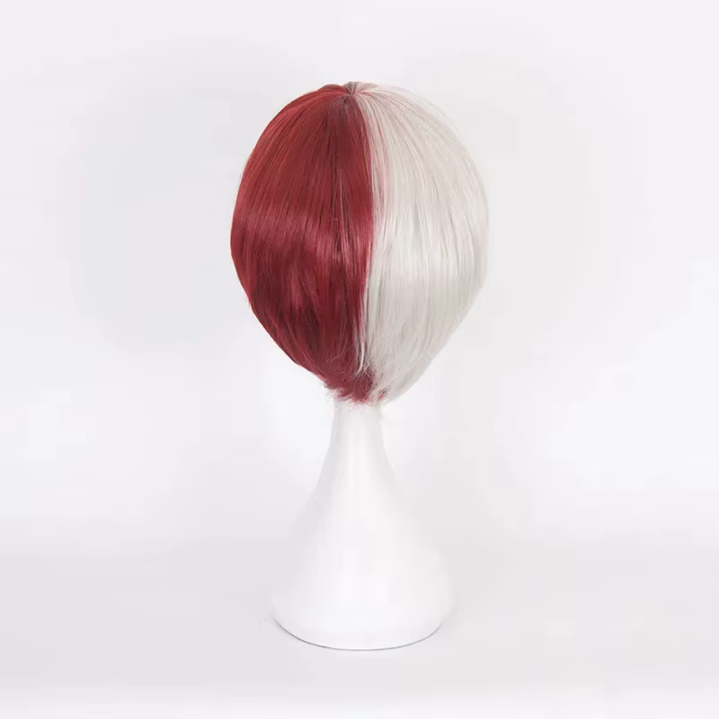 My Hero Academia Boku no Hiro Akademia Shoto Todoroki Shouto perruques blanc et rouge Cosplay