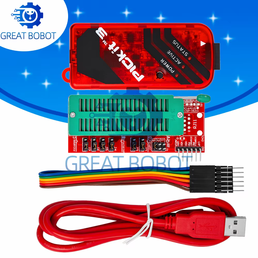 PICKIT3 PICKIT3.5 PICKIT 3 programmeur programmation hors ligne puce de microcontrôleur PIC + siège adaptateur de programmeur PIC