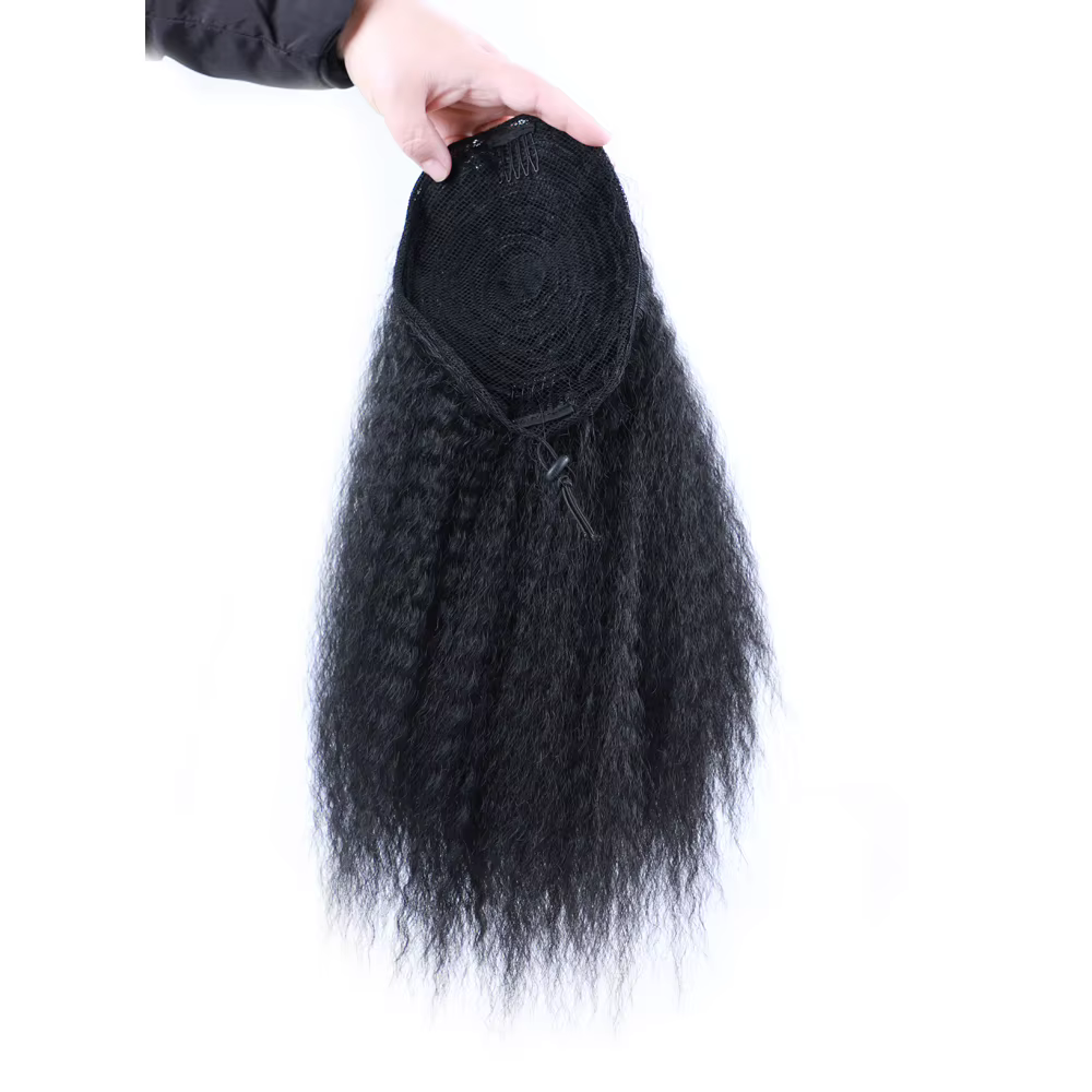 Extensions synthétiques Afro bouffantes pour queue de cheval crépue