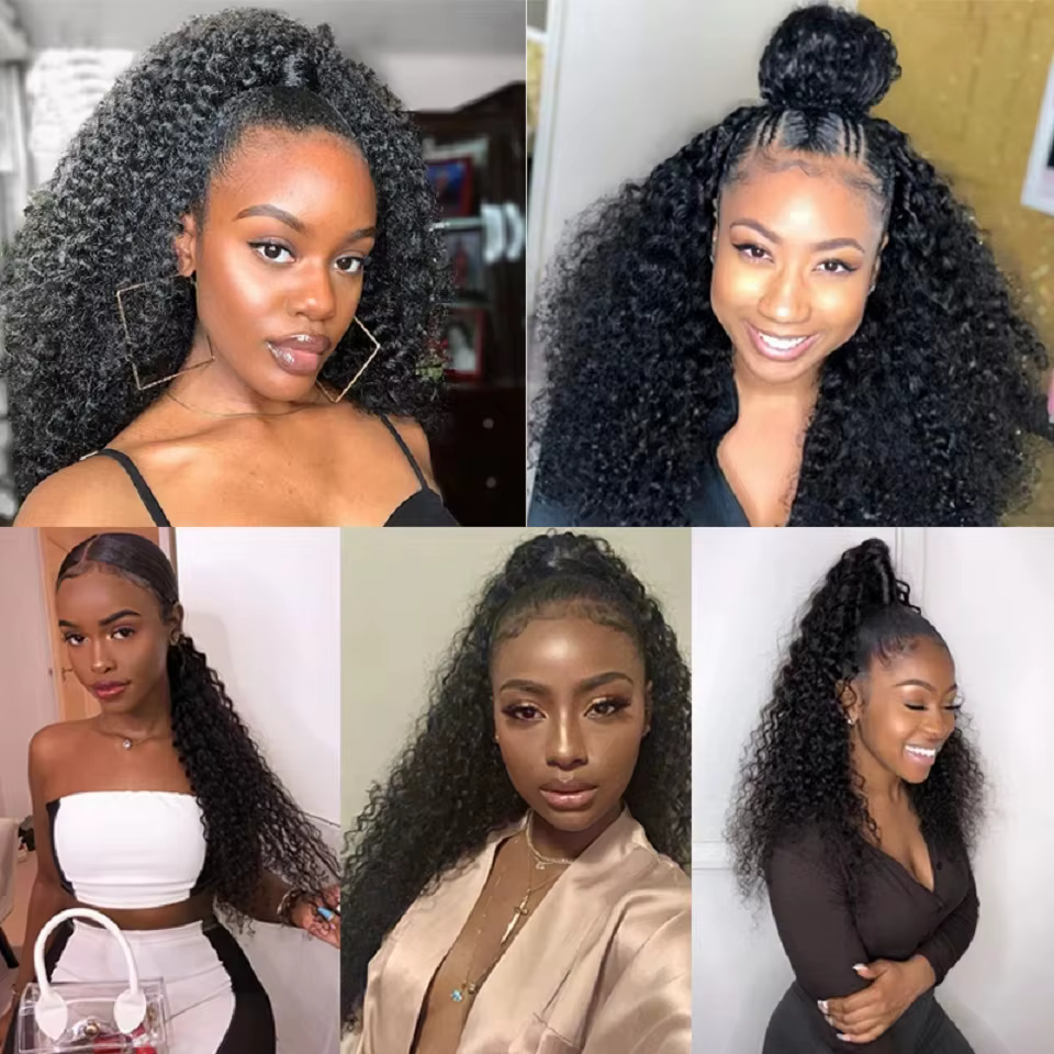 Queue de cheval en cheveux humains naturels pour femmes