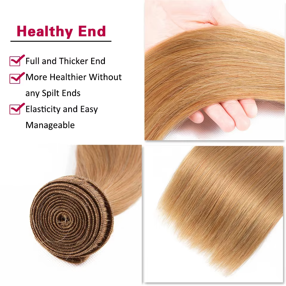 HairUGo # 27 Extensions de cheveux humains blond miel tissage