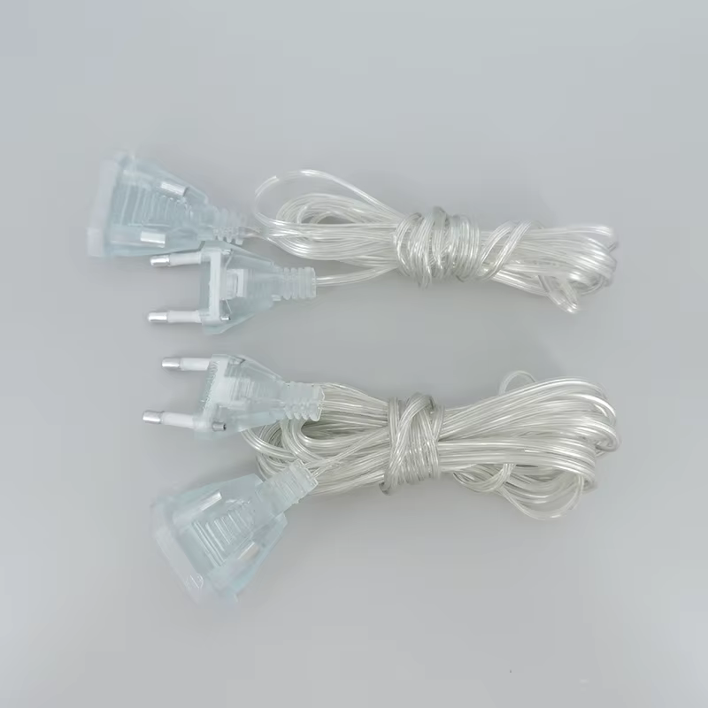 Rallonge électrique pour prise UE, câble de commutation standard, guirxiété lumineuse LED de vacances, M20, 3m, 5m