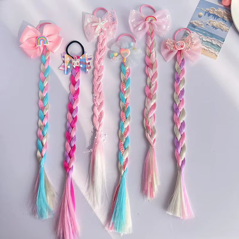 Extensions de cheveux tressées sirène pour filles