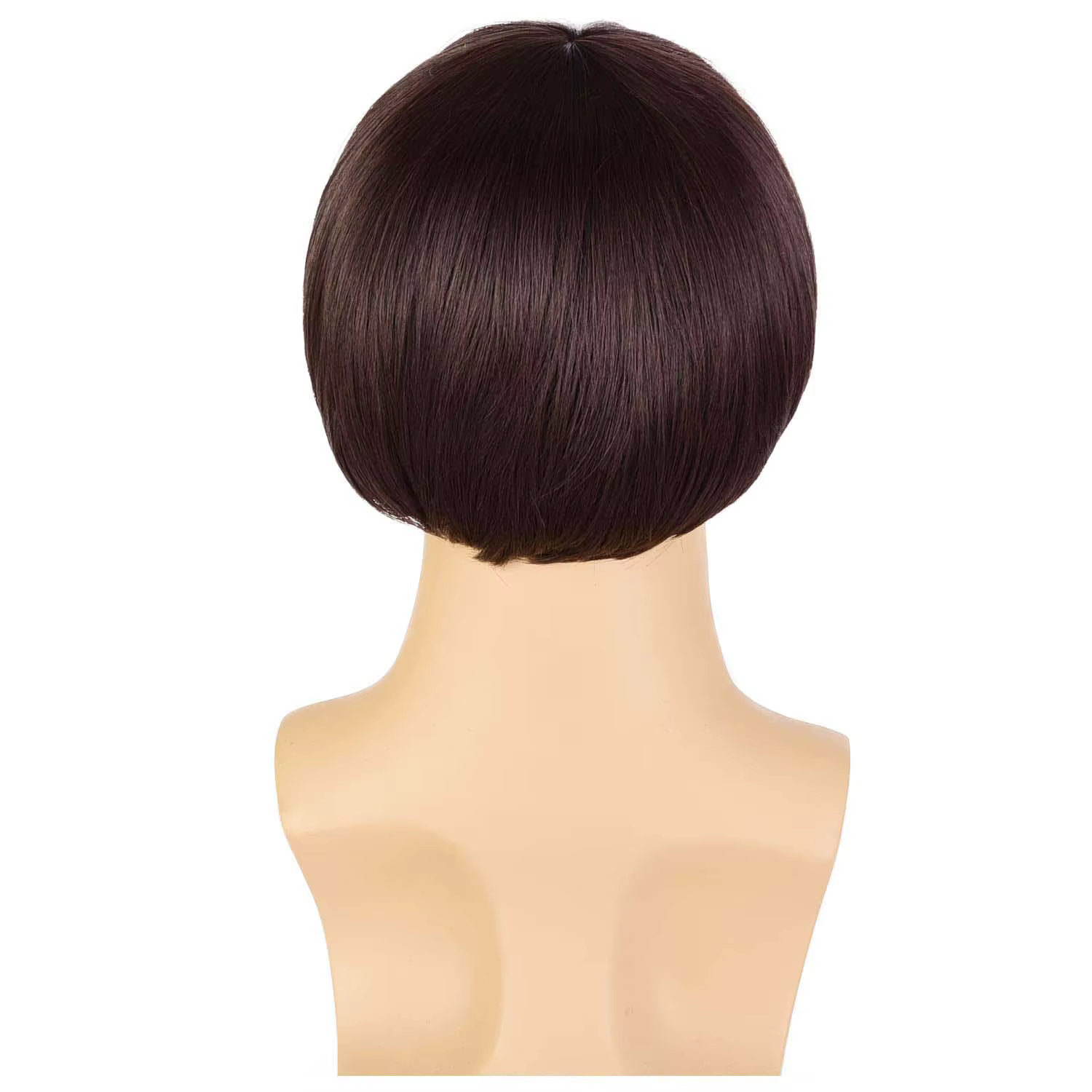 Perruque synthétique courte marron pour hommes