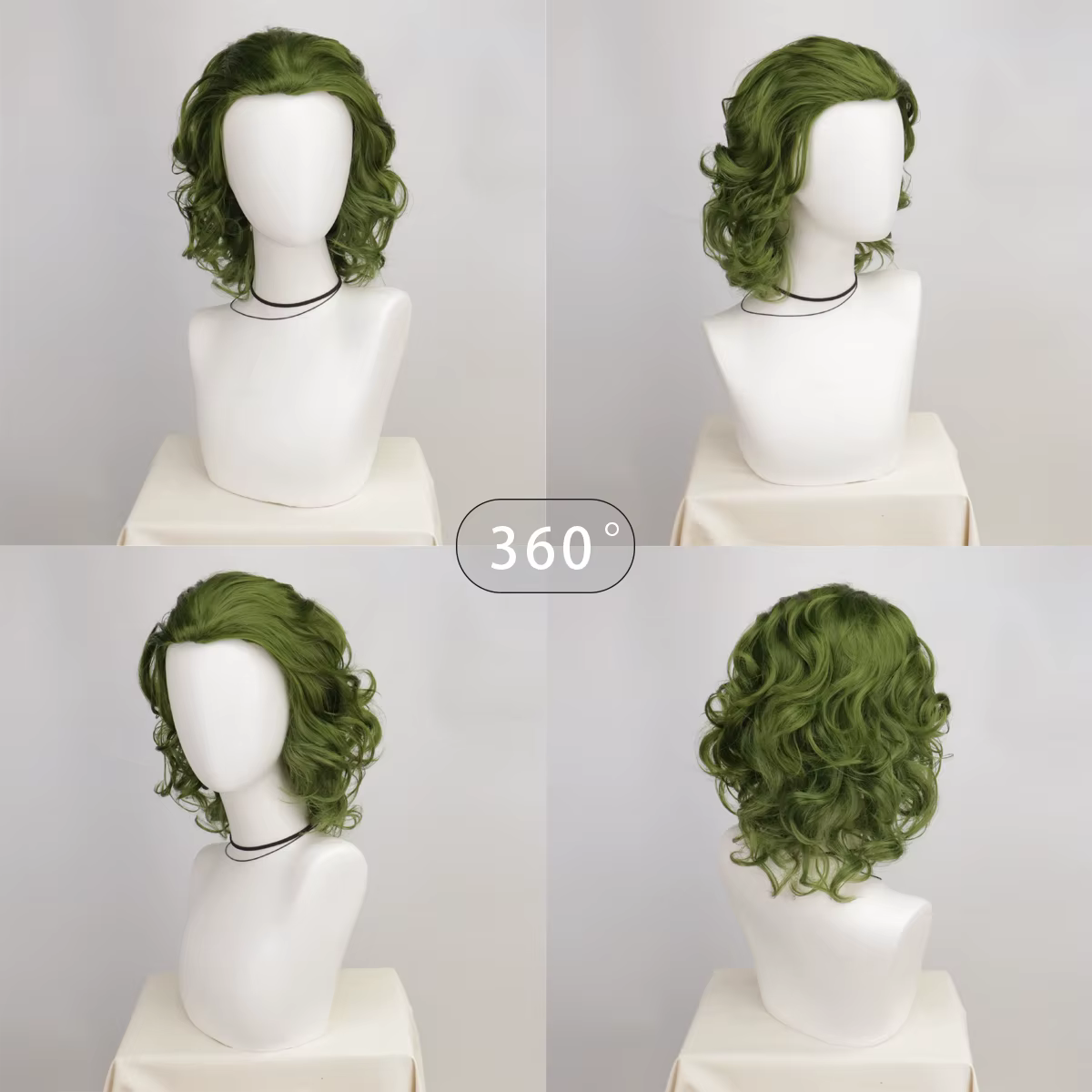 Joker – perruque synthétique courte de Clown vert