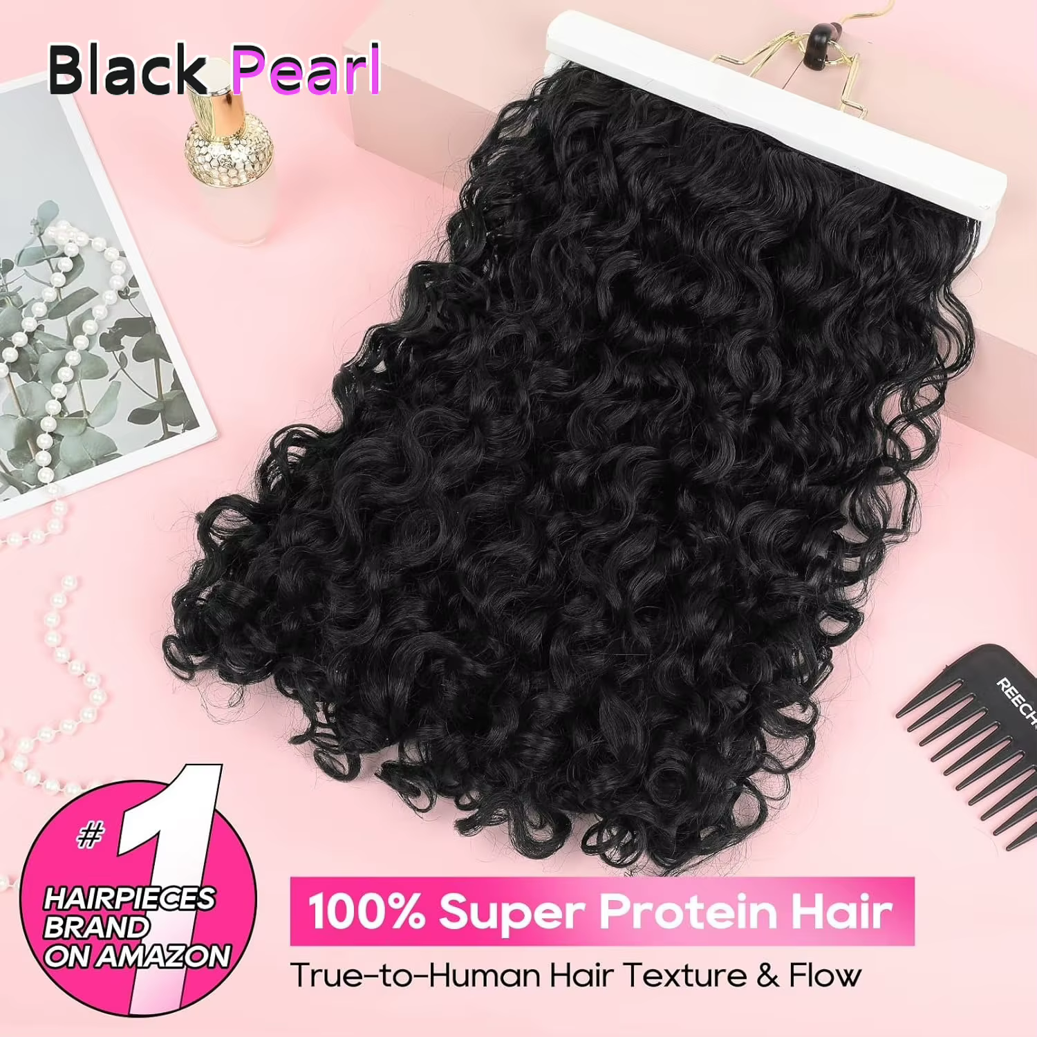 Extensions de cheveux à clipser Black Pearl Water Wave