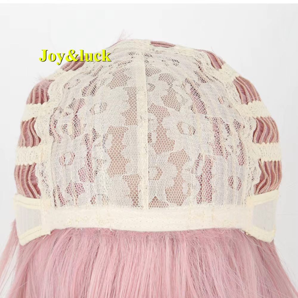 Perruque double queue de cheval bouclée style Lolita Kawaii rose