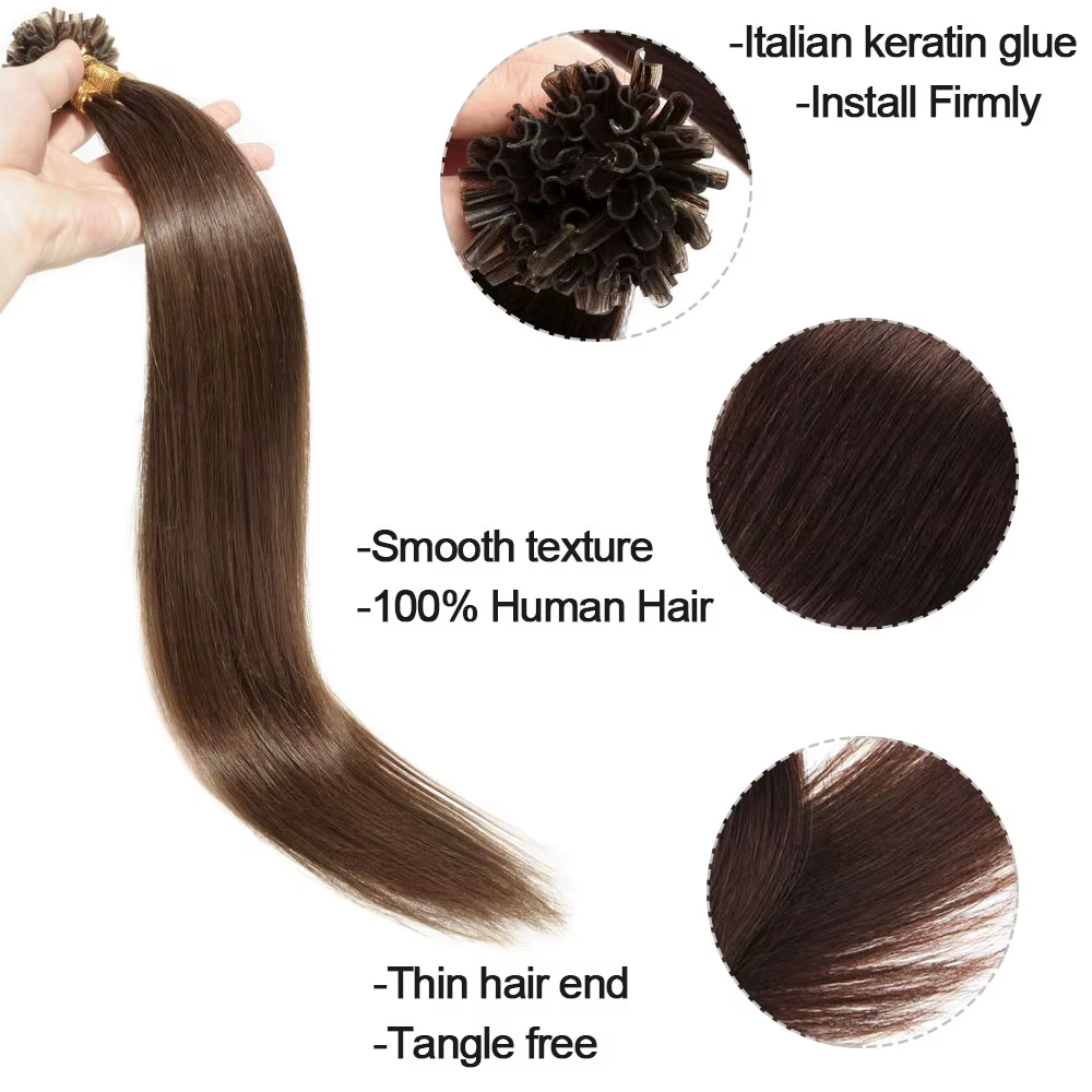 Extensions de cheveux en U