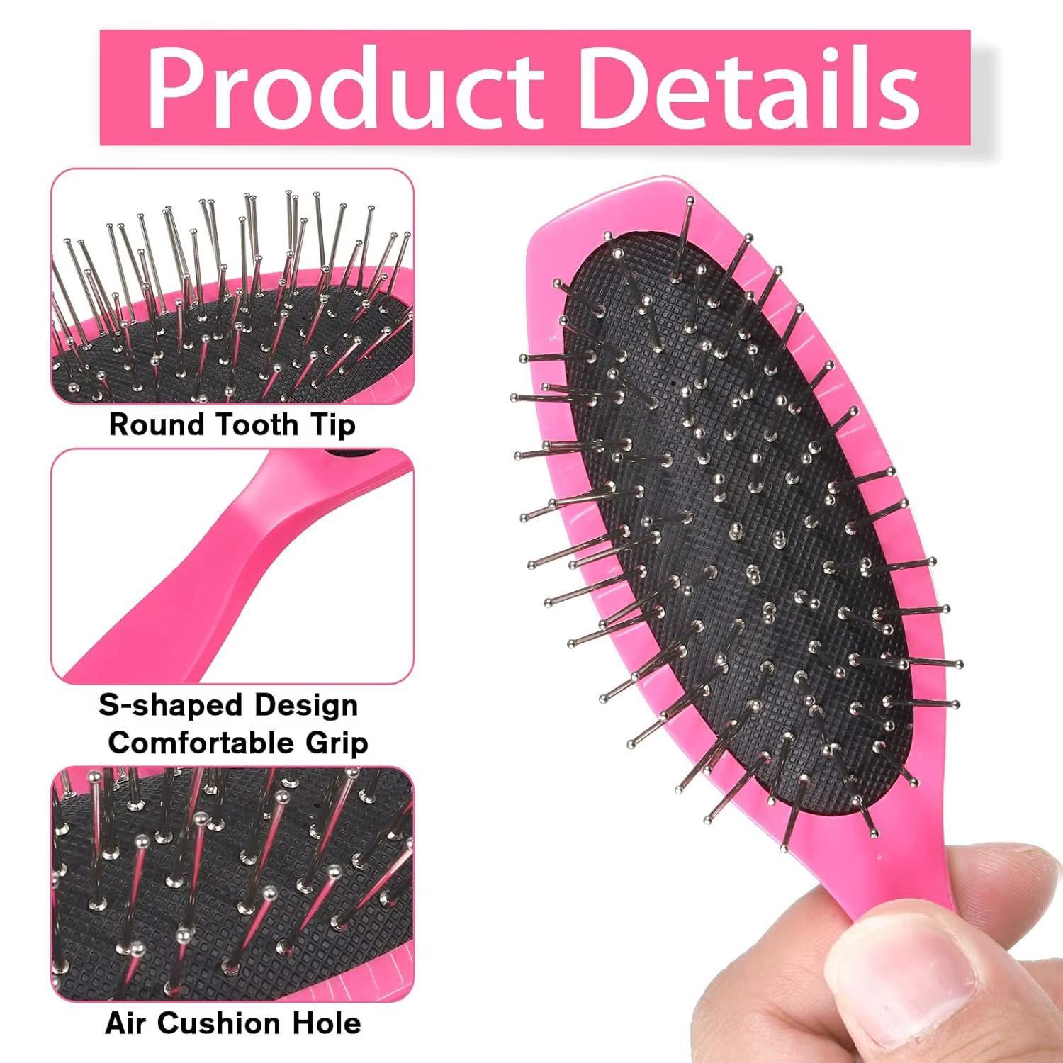 Lot de 4 brosses à perruque