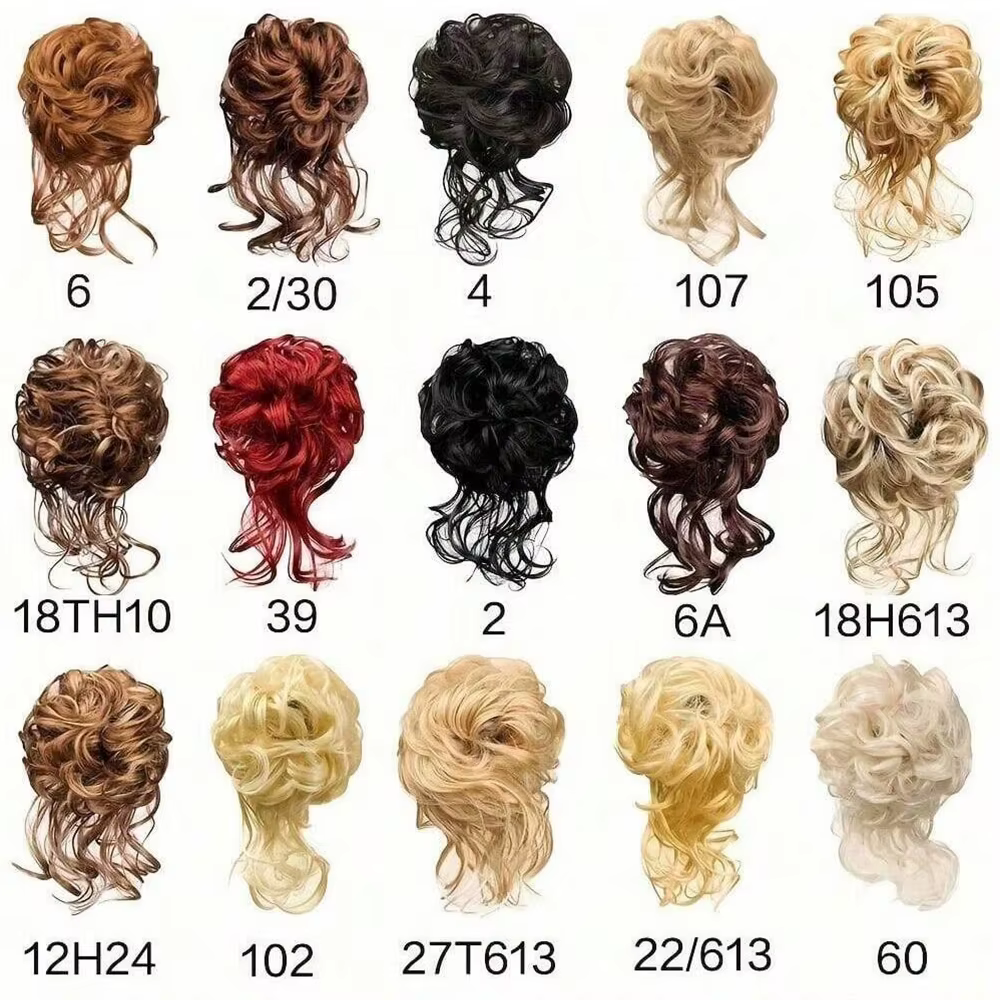 Extensions de queue de cheval synthétiques bouclées et volumineuses avec pince à griffes, postiche chignon désordonné pour usage quotidien