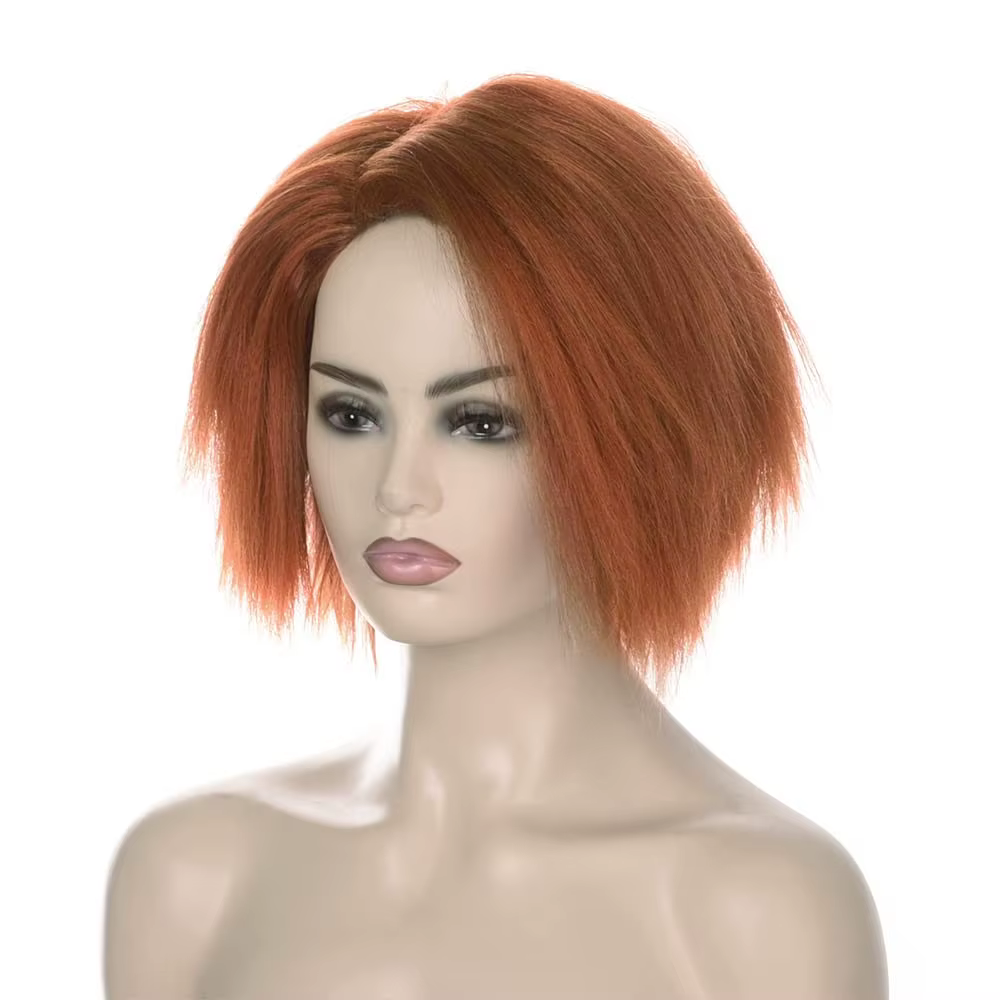 Halloween enfant jouer hommes femmes Chucky jeu de rôle cheveux cosplay Clown orange perruque courte costumes