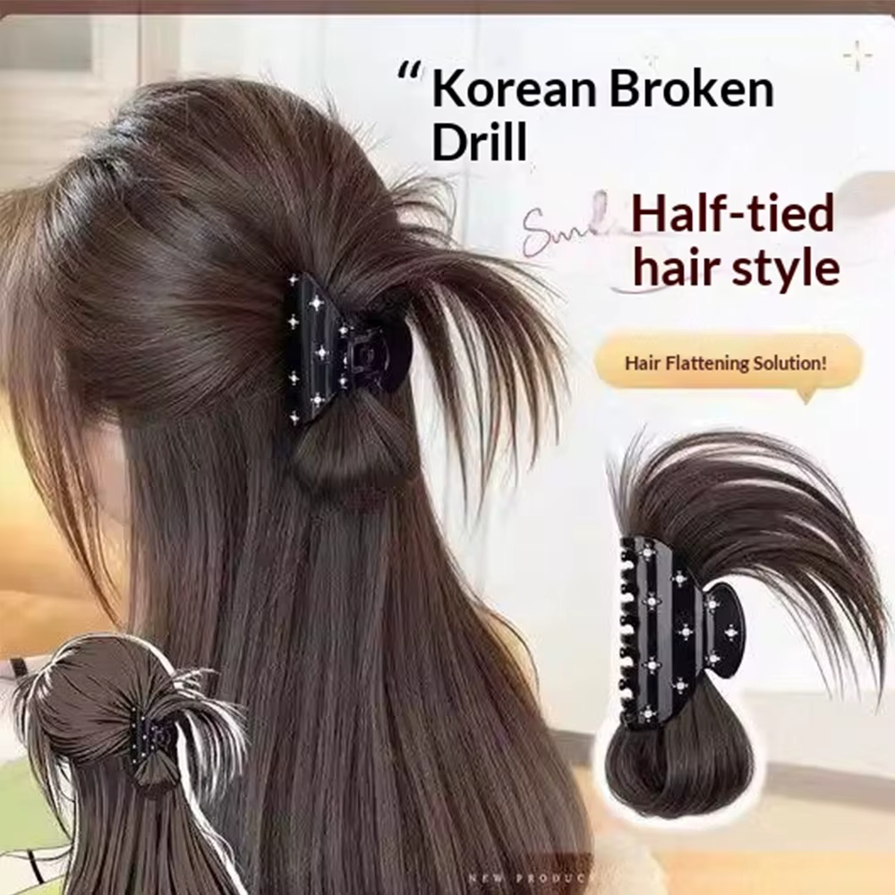 Chignon désordonné et volumineux à pince