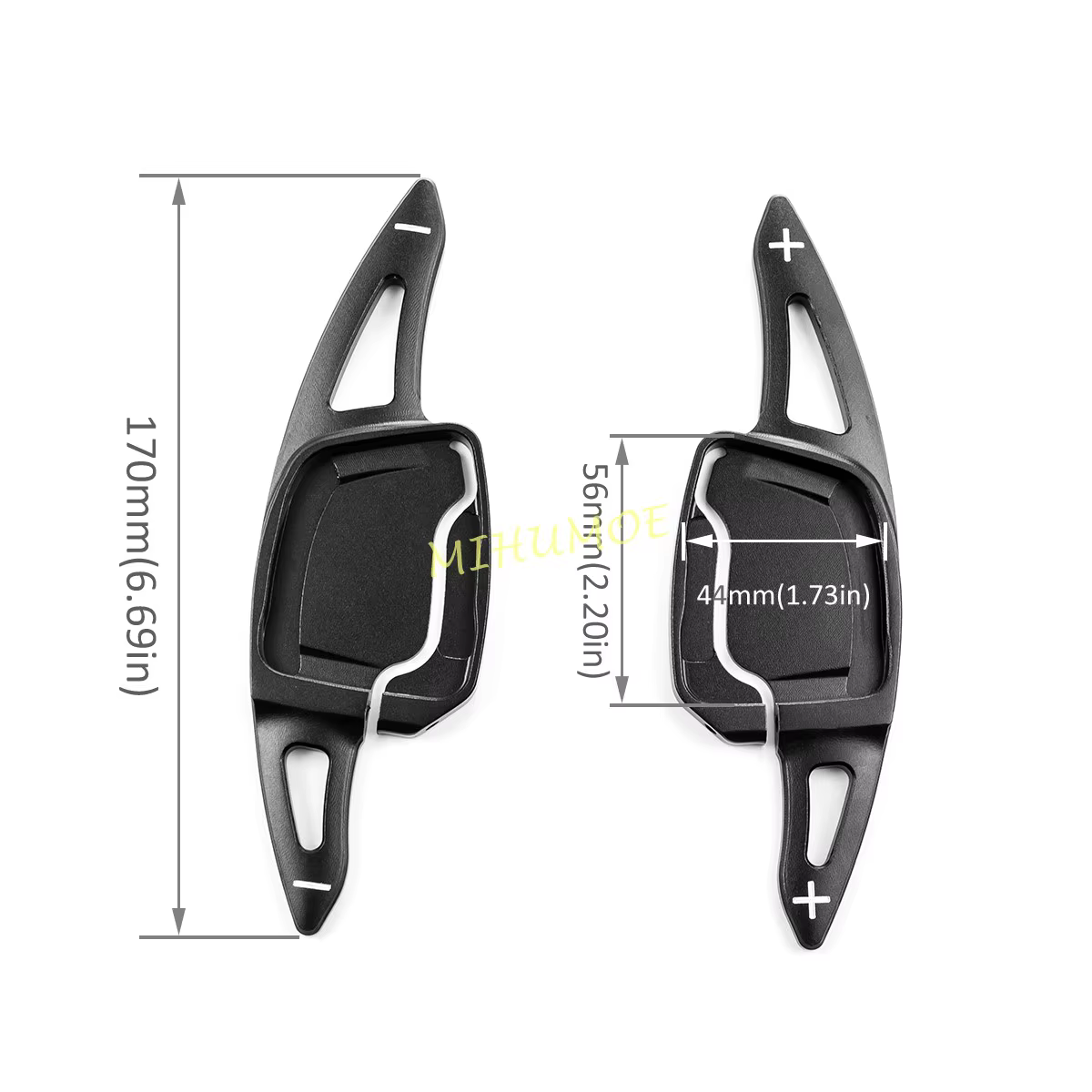 Extension de levier de vitesse de palette de volant intérieur en aluminium, pour Audi A3 A4 B9 A5 A6 C8 A7 2020 2021 2022 2023, accessoires noirs
