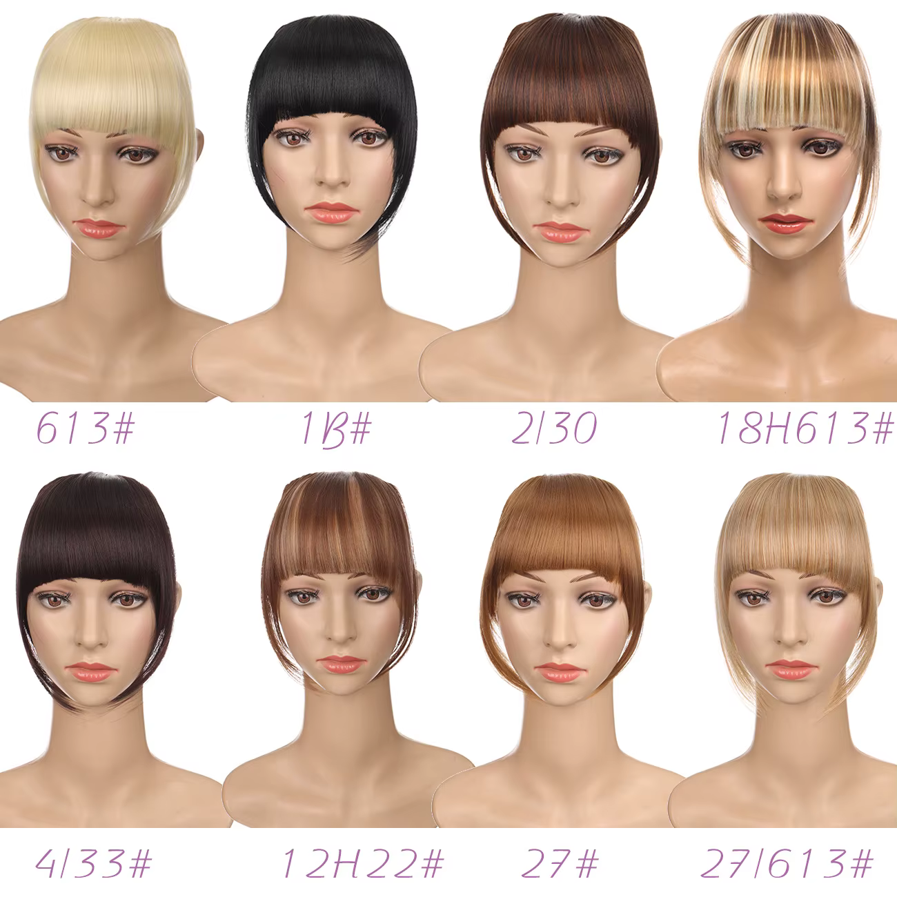 Allahefy-Extensions de Cheveux à Frange Noire