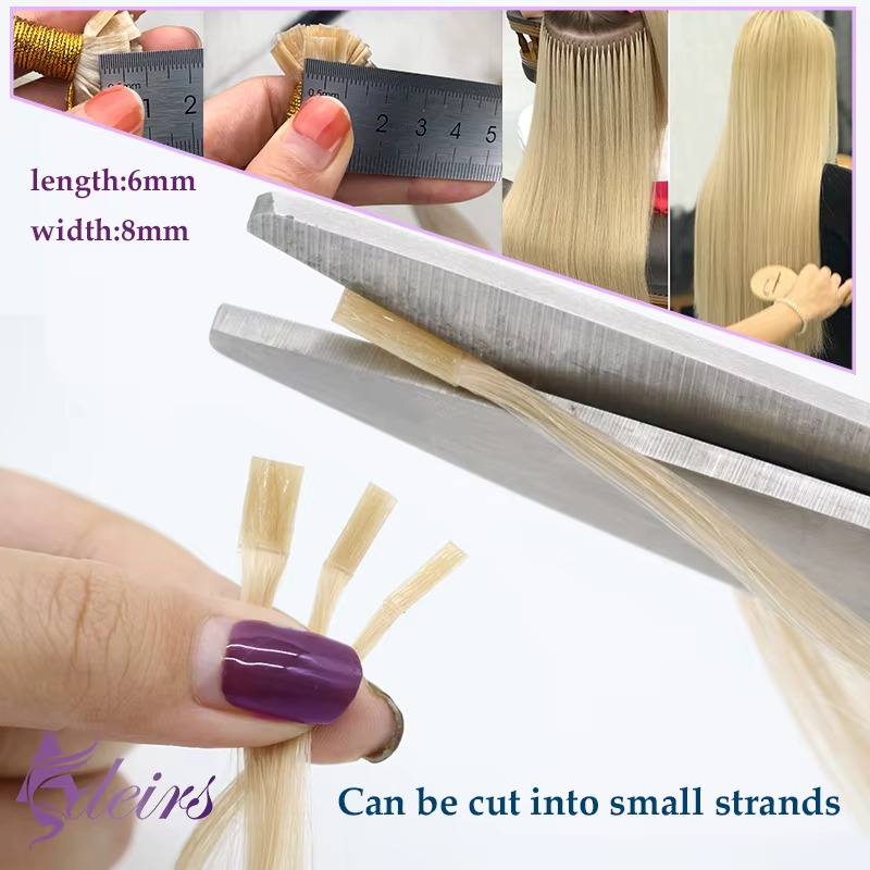 KtKerBrian-Extensions de Cheveux à Pointe Plate Droite pour Salon