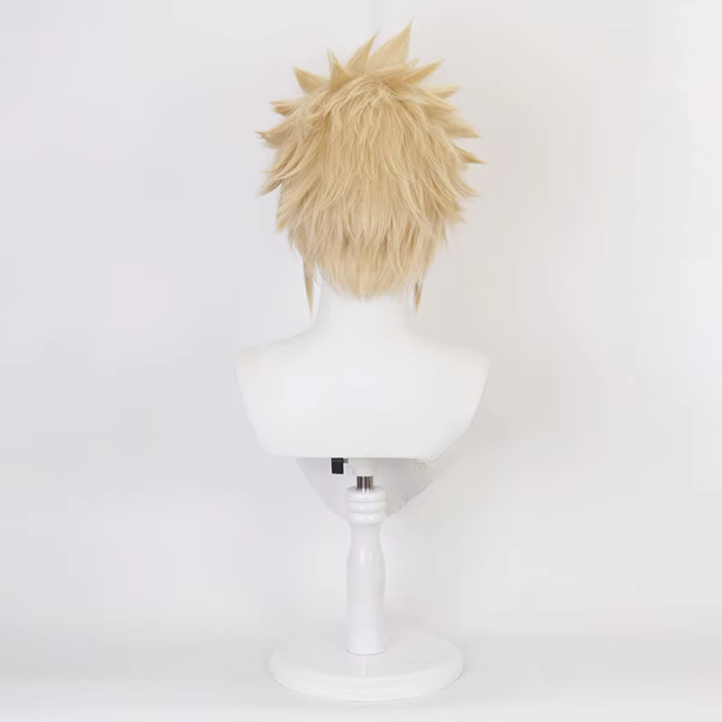 Anime Final Fantasy VII FF7 Cloud Strife lin Blonde Cosplay perruque résistant à la chaleur synthétique cheveux perruques Halloween