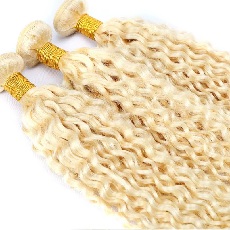613 paquets de vague d'eau Blonde 100%