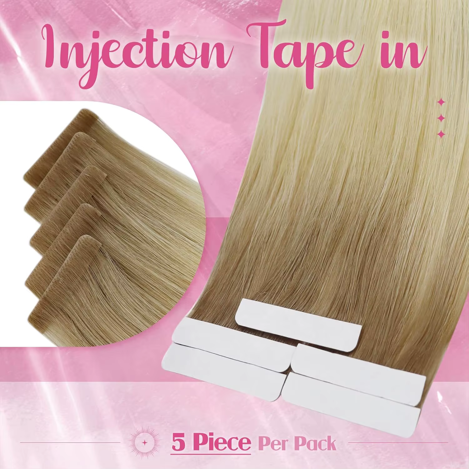 Injection Tape-in Extensions de cheveux 100%
