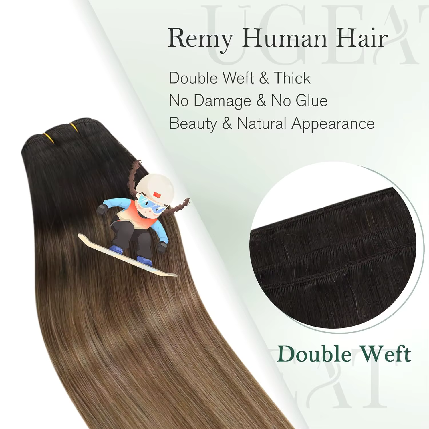 Ugeat coudre dans les Extensions de cheveux