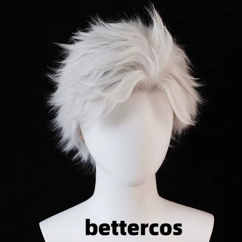 Perruque Synthétique Courte avec Bonnet pour ixd'Halloween