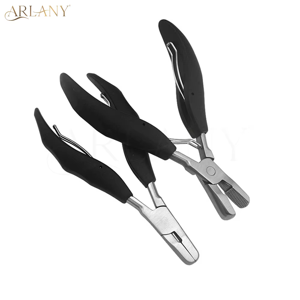 Pince pour extensions de cheveux en acier inoxydable