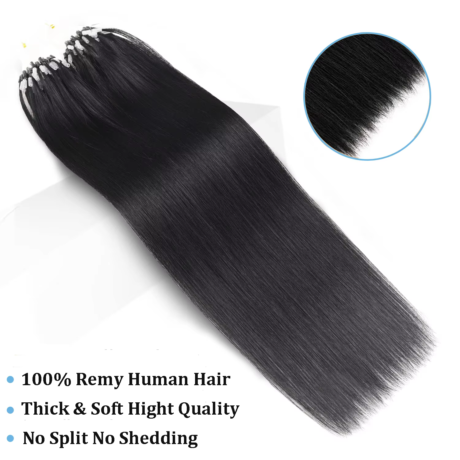 Extensions de cheveux humains droits pour femmes 100g ligne de pêche Extension