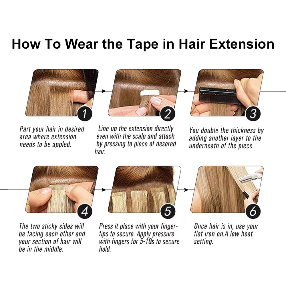 Bande dans l'extension de cheveux