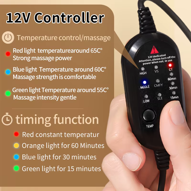 90 perles de lumière rouge, coussin chauffant pour mollets, masseur pour mollets, coussin à compresse chaude, 3 modes de réglage, idéal pour la relaxation des muscles du mollet et le confort des artic