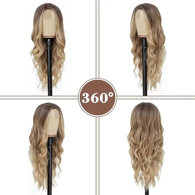 Perruque Lace Wig synthétique longue en soie mate