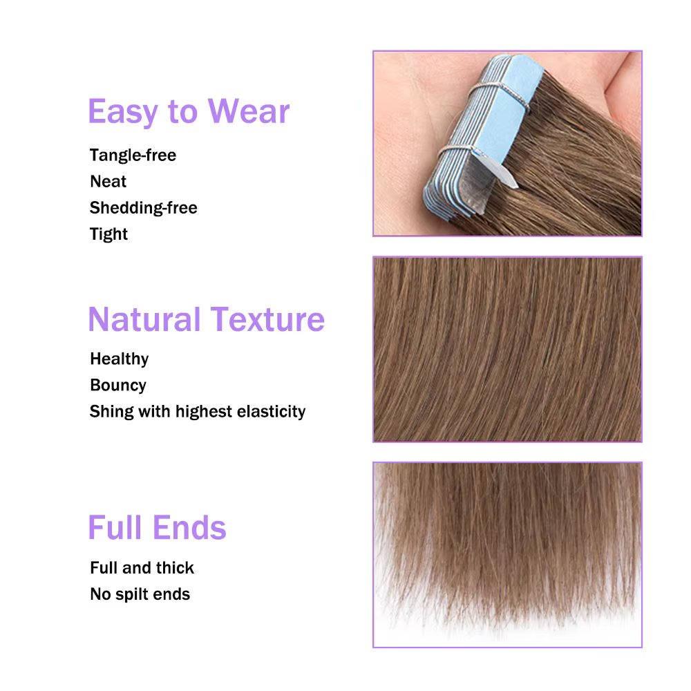 Extensions de cheveux humains Remy lisses de 14 à 28 pouces